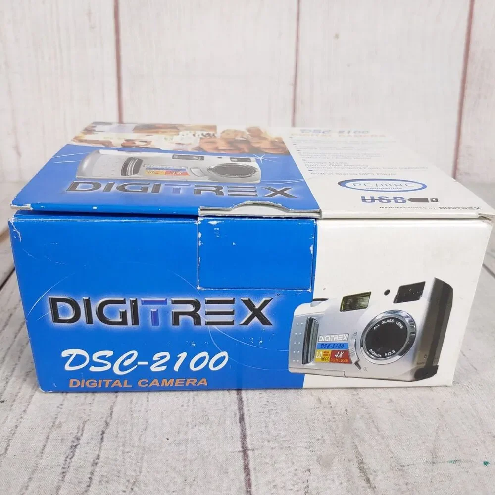 DIGITREX Model DSC-2100 - 2.1 MP Digital Camera w/ Box + Case - TESTED WORKING